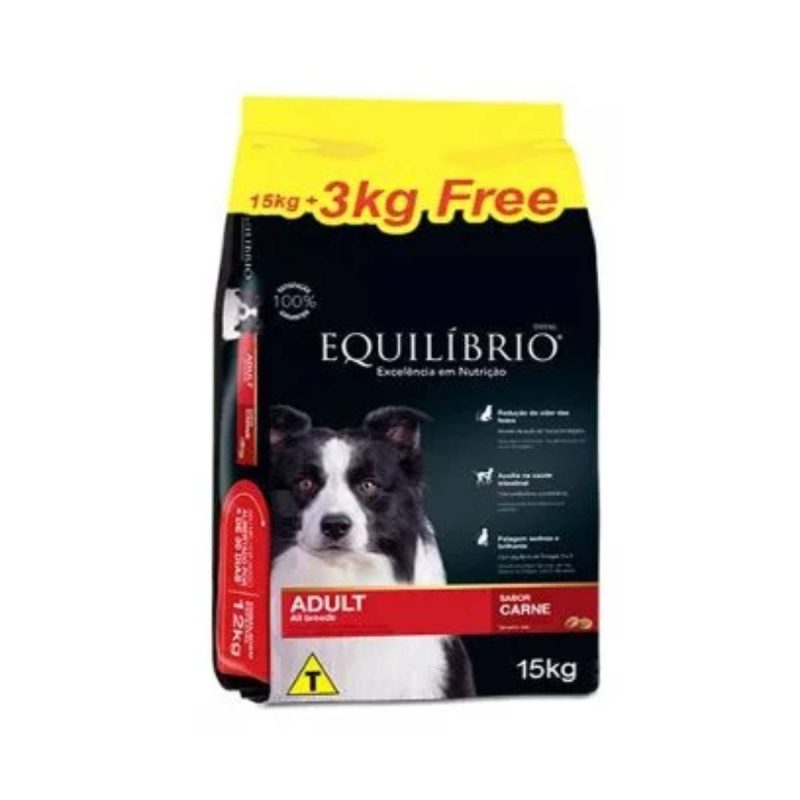 EQUILIBRIO ADULTO RAZA GRANDE CARNE 15+3Kg