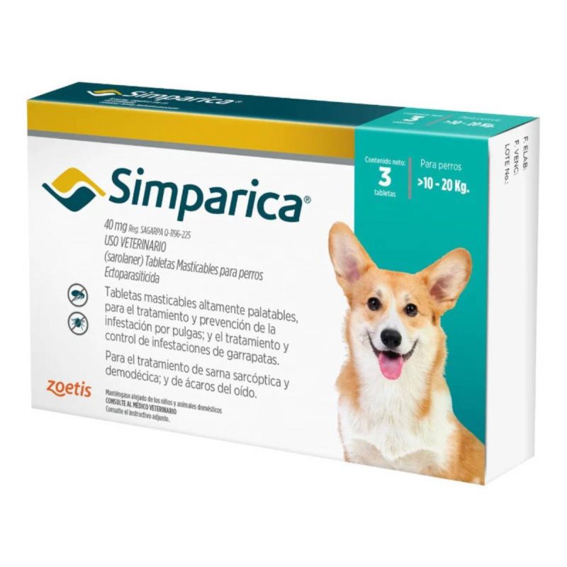 SIMPARICA 10-20kg x1 COMPRIMIDO