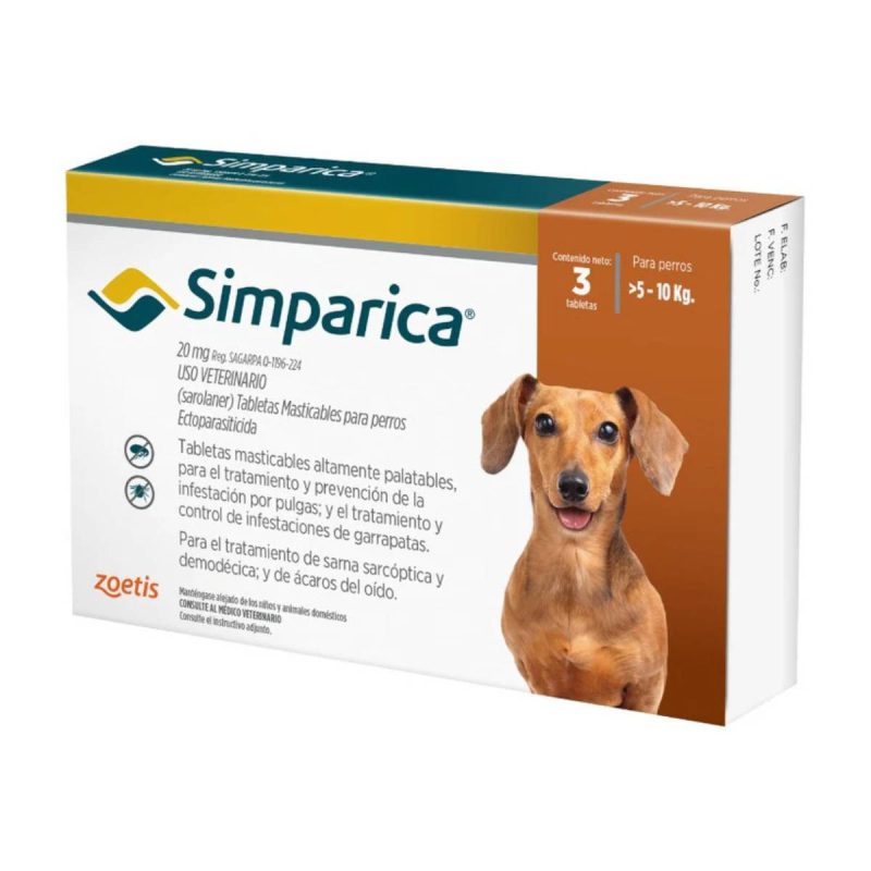 SIMPARICA 5-10kg x1 COMPRIMIDO
