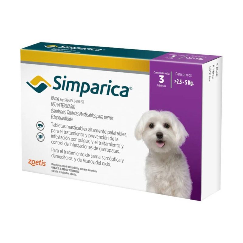 SIMPARICA 2-5kg x1 COMPRIMIDO